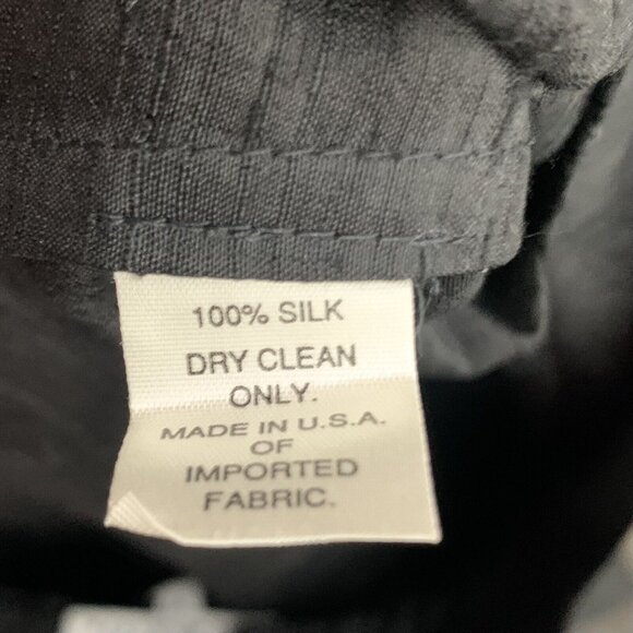 Lisa Anne Essentials RTW Size 10 Silk Skirt Black Pleated A Line Midi Length - Picture 4 of 4